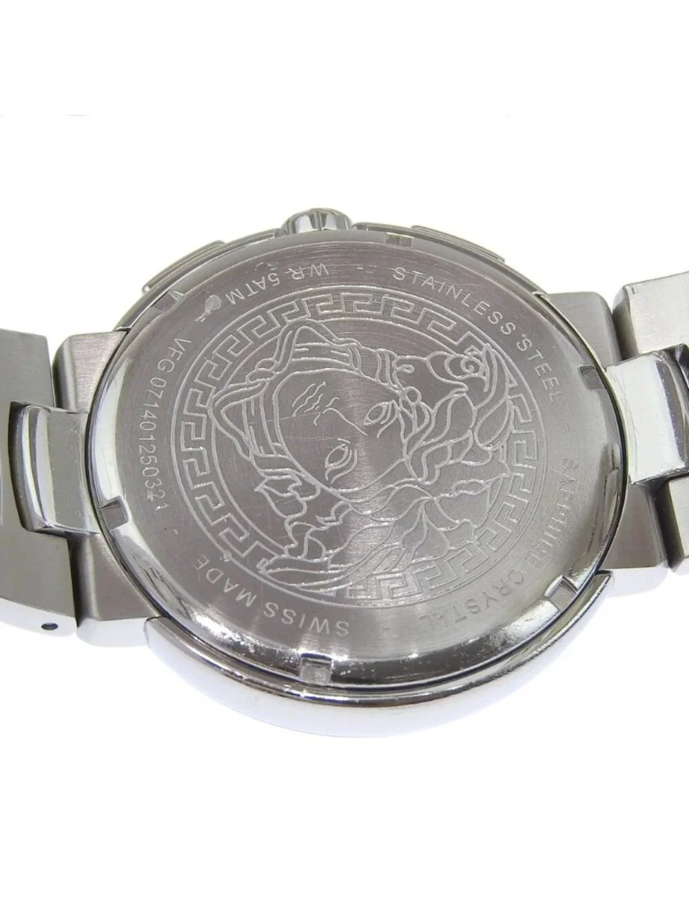 Versace Stainless Steel Quartz Chronograph White Dial Watch